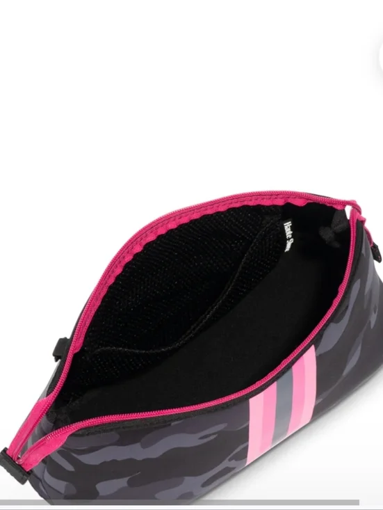 New HAUTE SHORE Kyle Epic Neoprene Camo Toiletry Cosmetics Bag w Pink Stripes - Picture 4 of 7